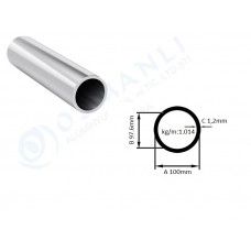 Alüminyum Boru Dış Çap 100mm X Et Kalınlık 1.2mm